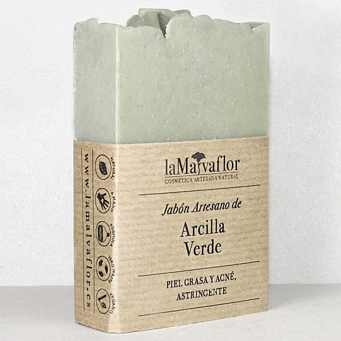 ⚕️ LaMalvaflor jabón artesanal de arcilla verde
