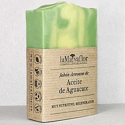 Jabón artesanal de aguacate, laMalvaflor