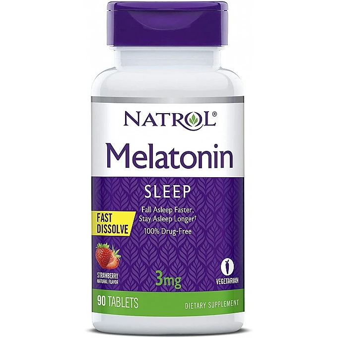 Natrol Melatonin 3mg Fast Dissolve Strawberry 90 Tablets natrol melatonin 3mg fast dissolve strawberry
