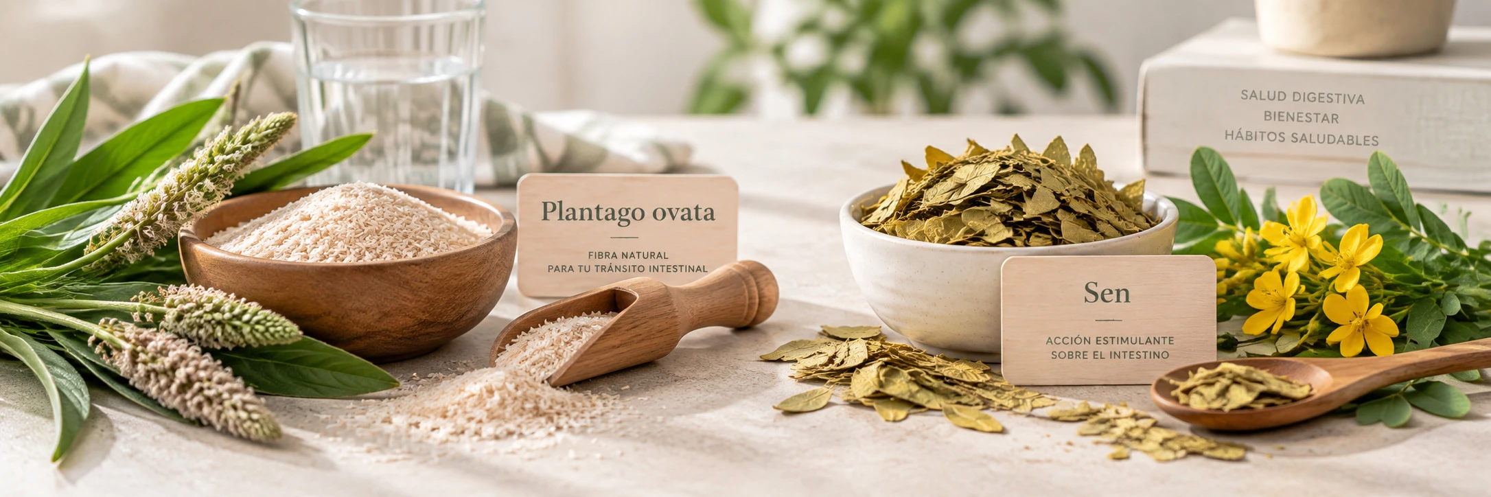 Plantago ovata y sen para el estreñimiento