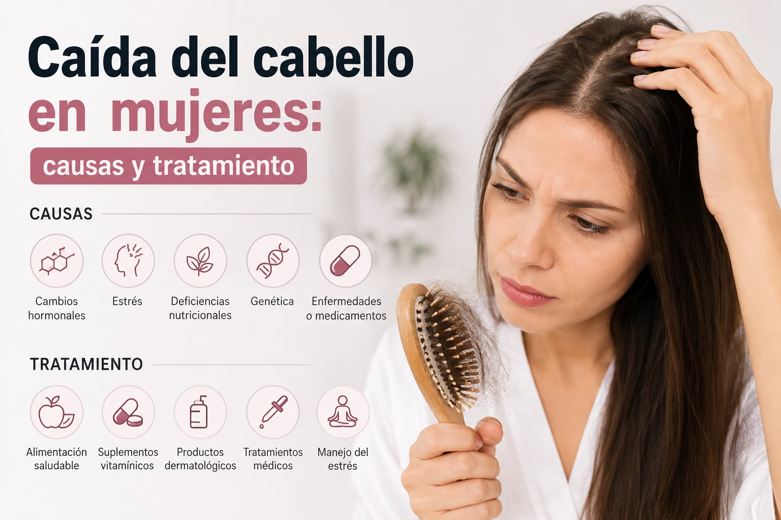 Caída del cabello en mujeres: causas y tratamiento